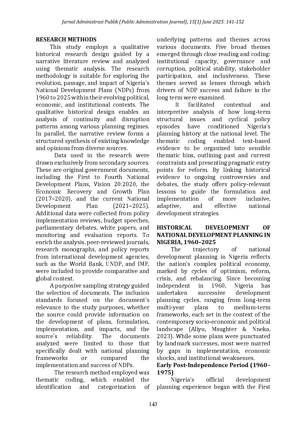 juris Evaluating Nigeria s National Development Plans Addressing Contemporary Challenges and Seizing Strategic Opportunities