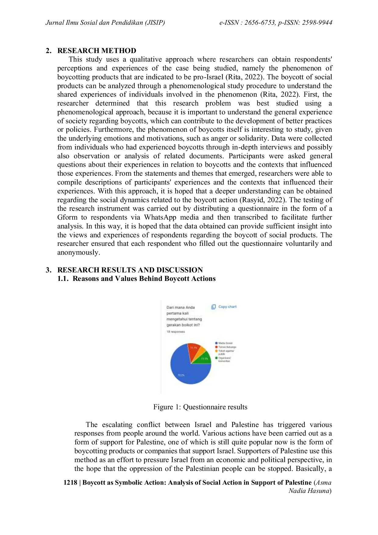 JURIS Boycott as Symbolic Action An Analysis of Social Action in Support of Palestine
