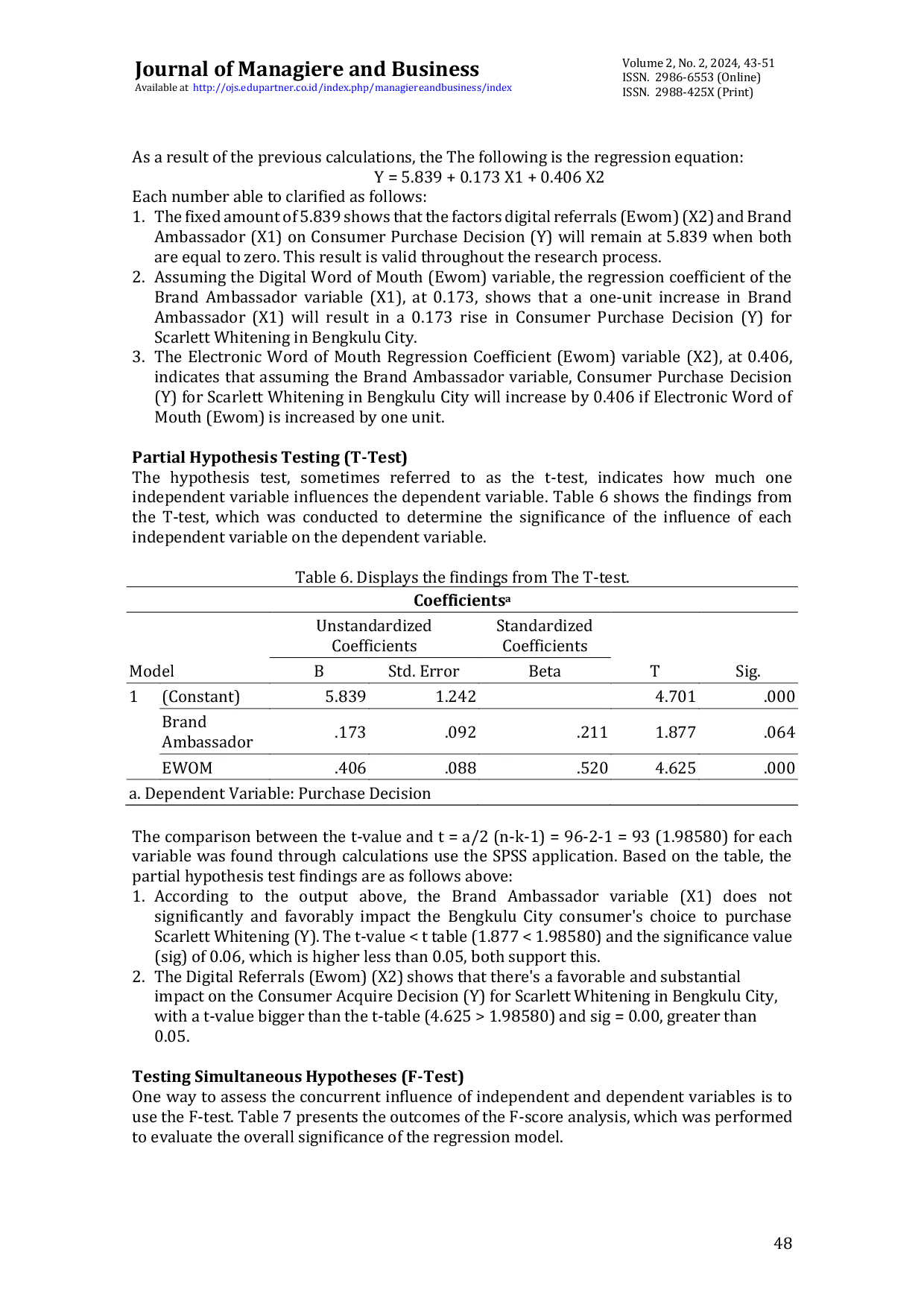 JURIS The Effects of Electronic Word of Mouth Ewom and Brand Ambassador Concerning Consumer Purchase Decisions