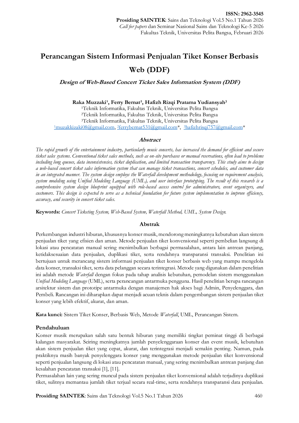 JURIS Perancangan Sistem Informasi Penjualan Tiket Konser Berbasis Web DDF