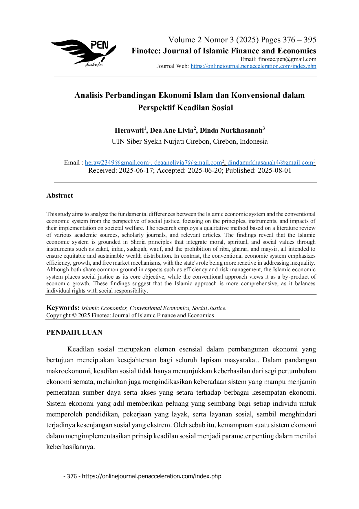 JURIS Analisis Perbandingan Ekonomi Islam dan Konvensional dalam Perspektif Keadilan Sosial