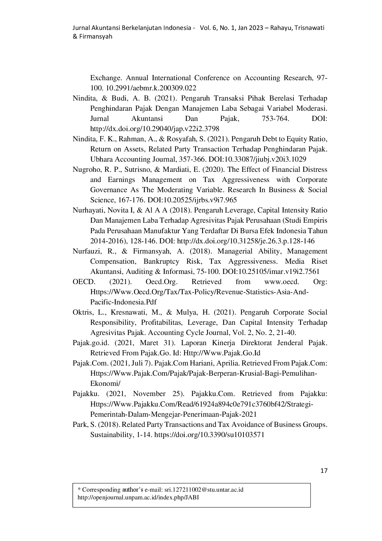 juris Capital Intensity Earning Management and Tax Aggressiveness The Moderation Role of Related Party Transactions