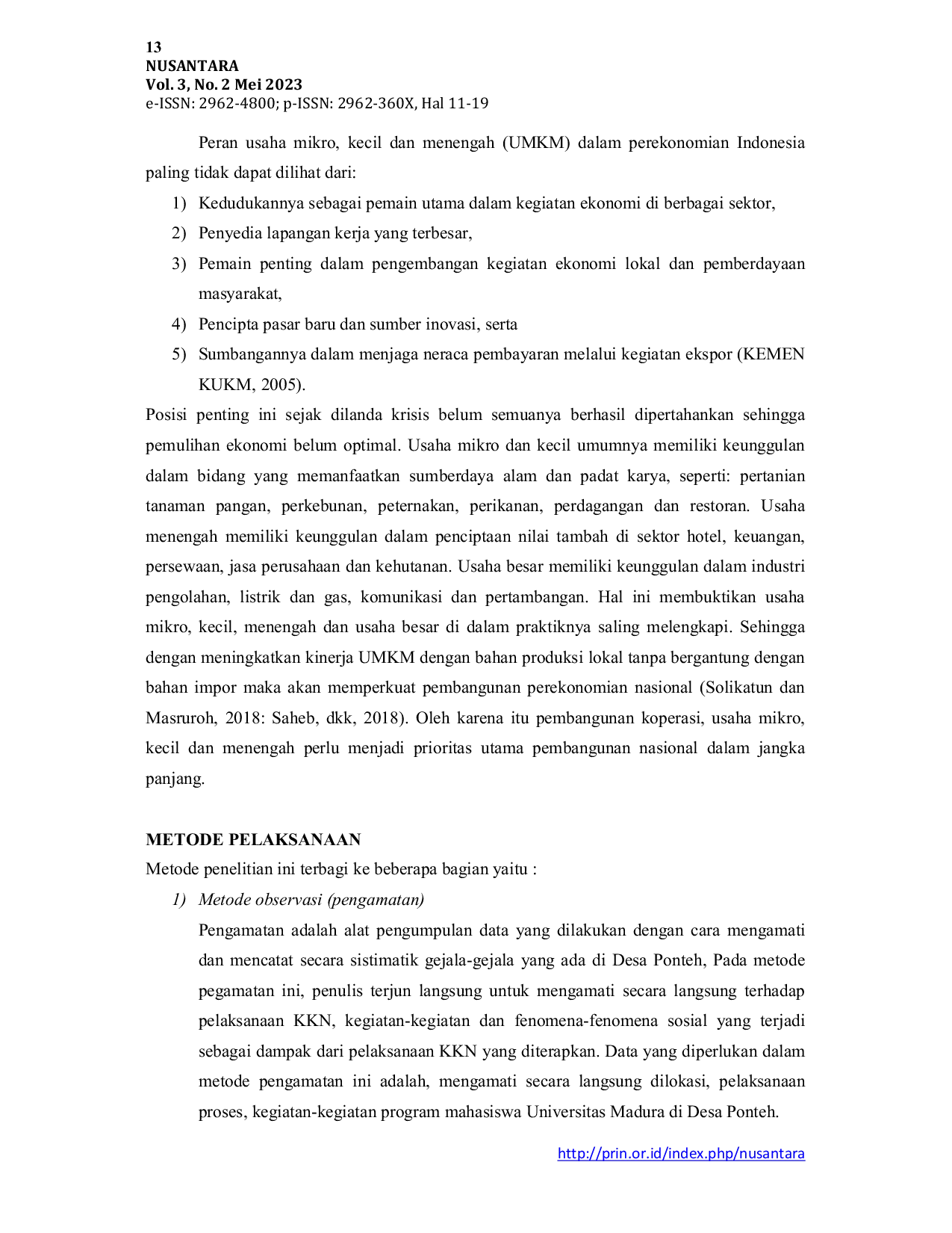 JURIS Optimalisasi Peran Pemerintah Daerah dalam Menjadikan Desa Ponteh Sebagai Desa UMKM