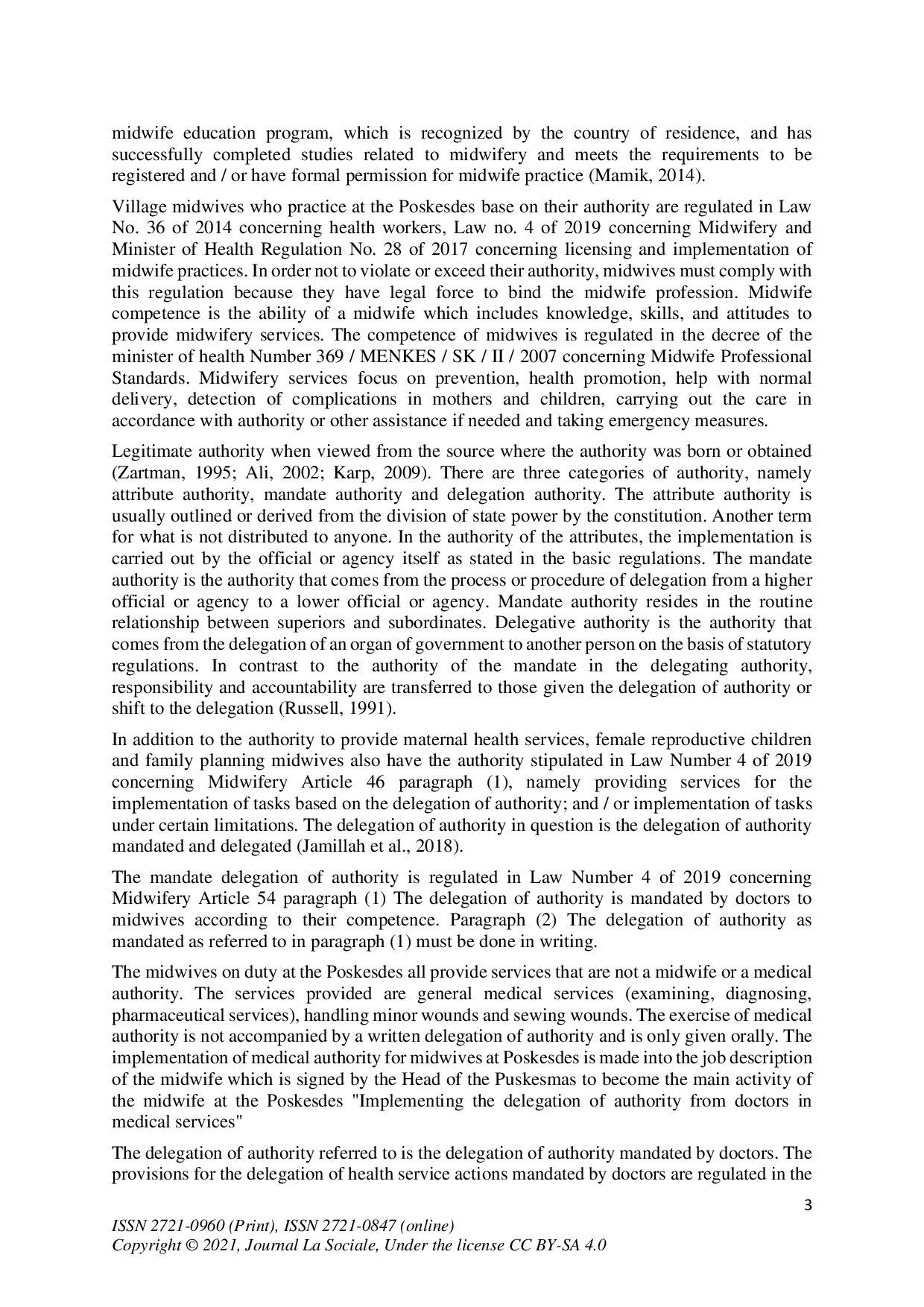 juris Legal Protection of Midwives in Providing Health Services at Village Health Post