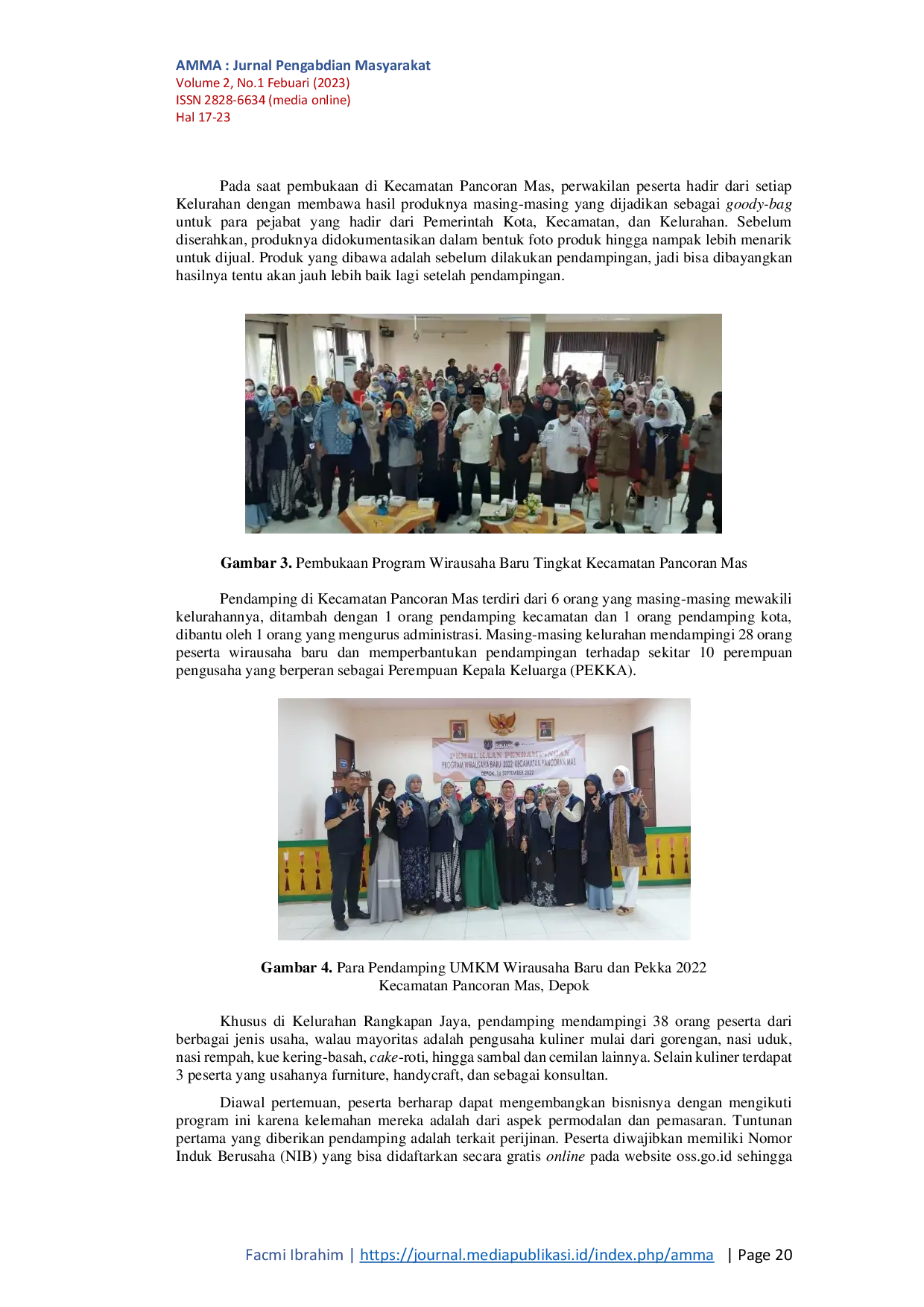 JURIS Pendampingan Program Wirausaha Baru di Kelurahan Rangkapan Jaya Kota Depok Guna Menumbuhkan Kemandirian Berusaha