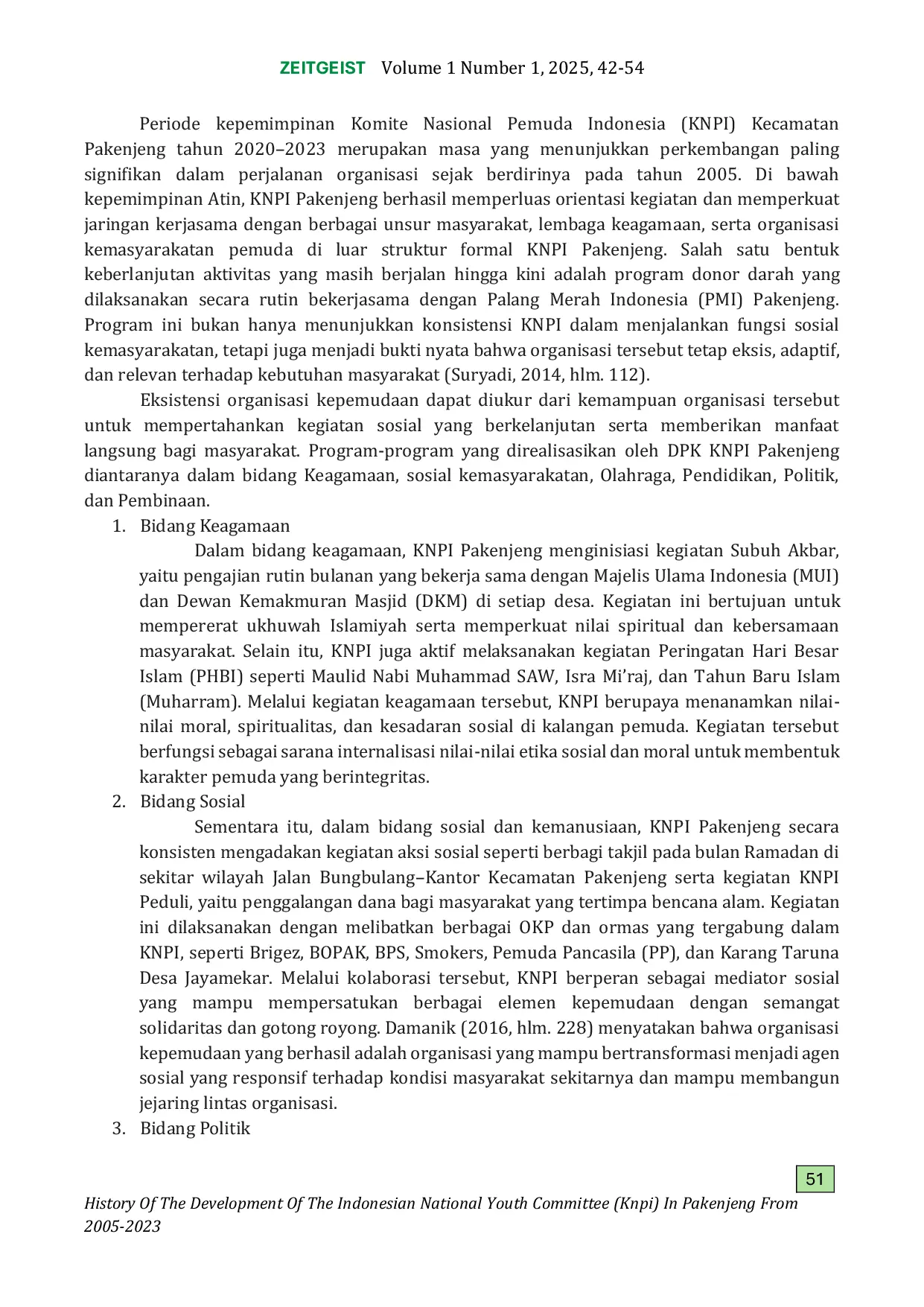 JURIS Sejarah Indonesia Knpi Di Pakenjeng Tahun 2005 2023 Perkembangan Komite Nasional Pemuda