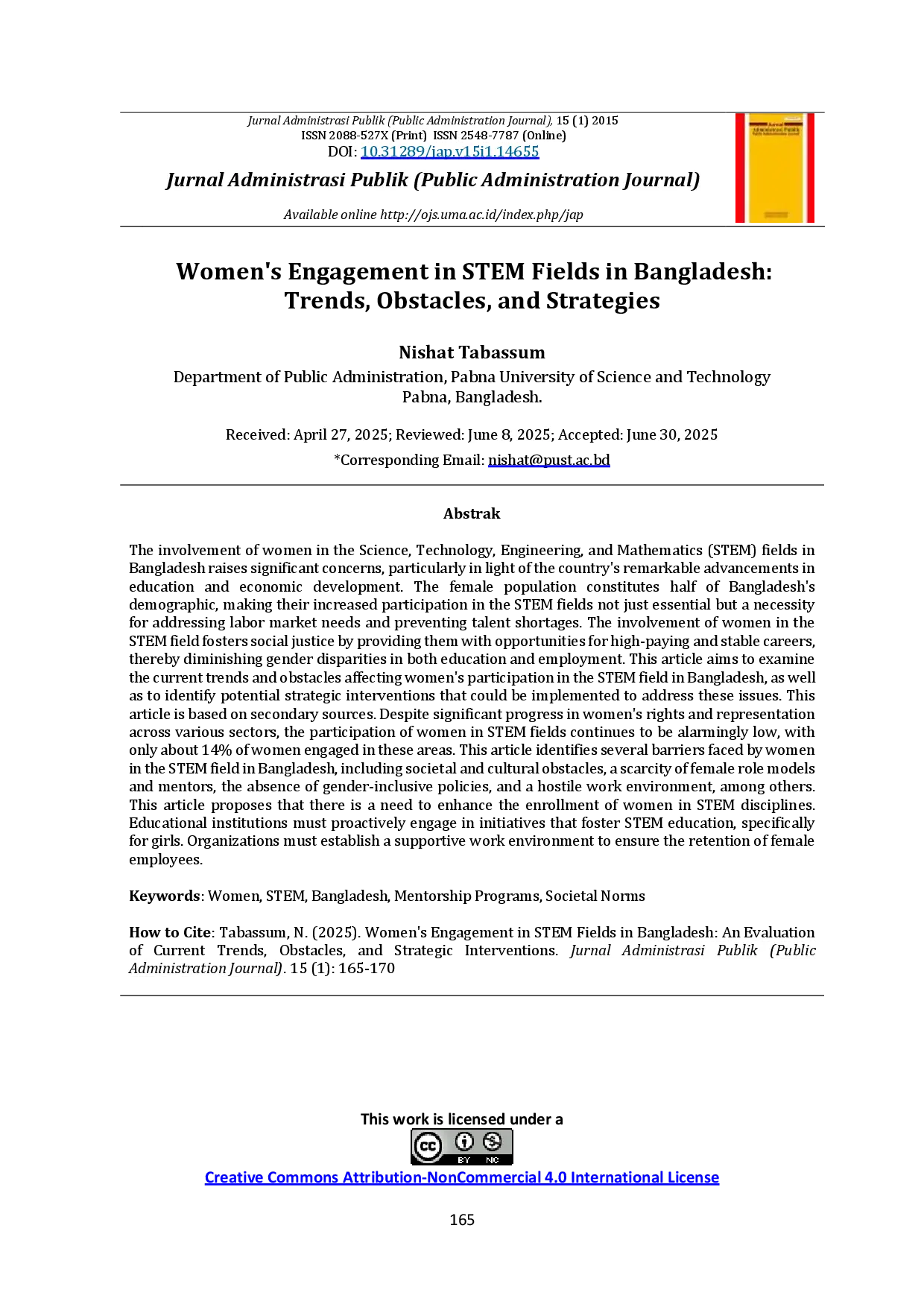 juris Women s Engagement in STEM Fields in Bangladesh Trends Obstacles and Strategies
