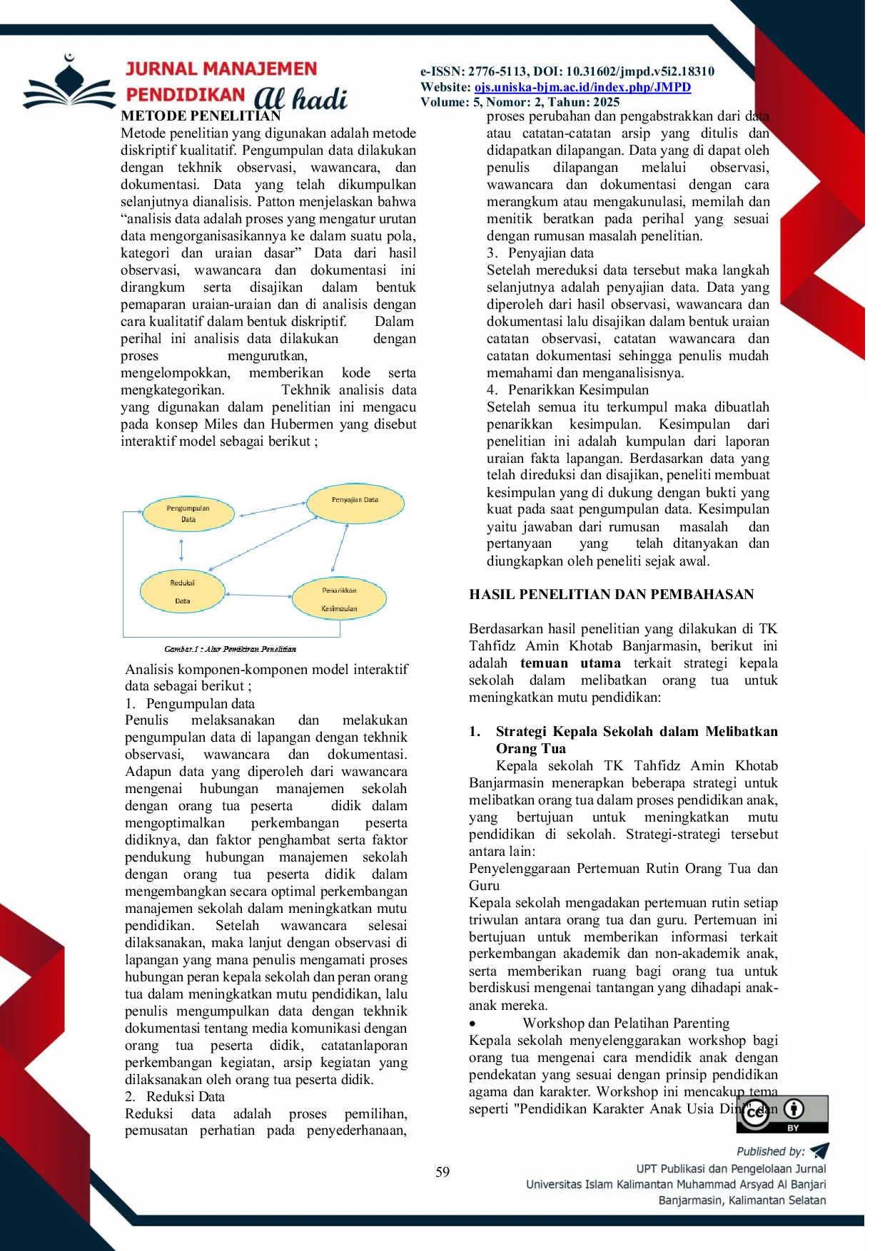 JURIS Strategi Kepala Sekolah Dalam Melibatkan Orang Tua Untuk Meningkatkan Mutu Pendidikan Pada Tk Tahfidz Amin Khotab Banjarmasin