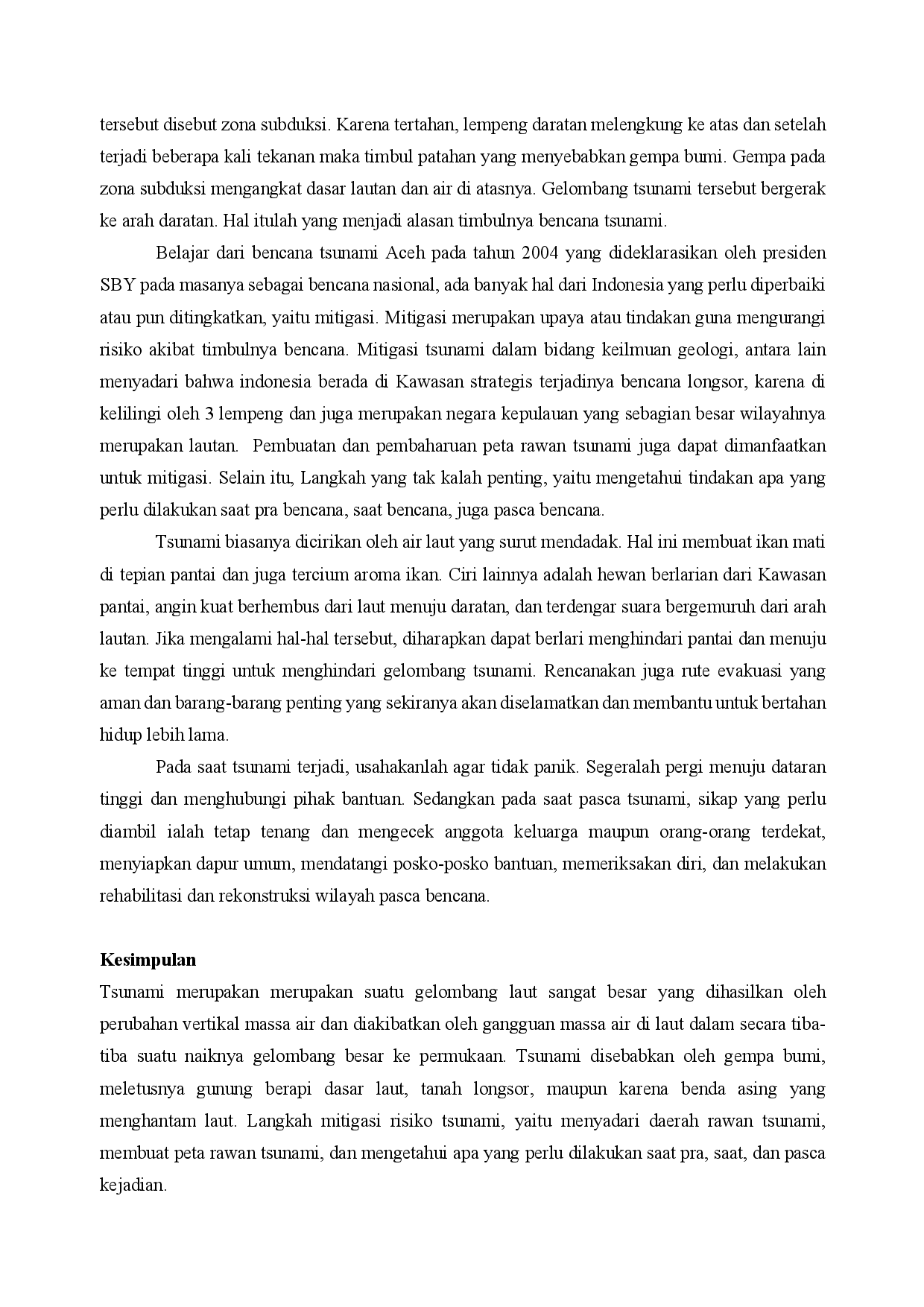 JURIS Tsunami dan Mitigasi Risikonya