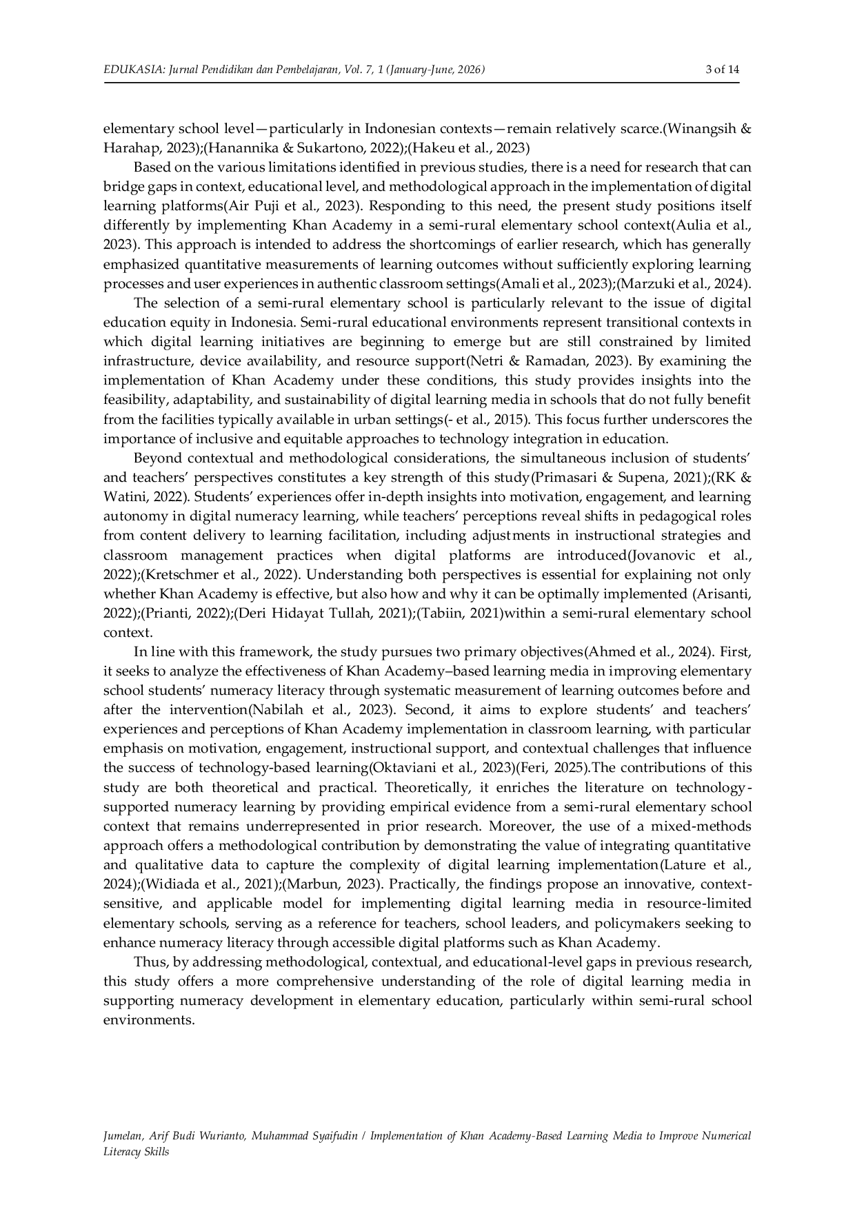 JURIS Implementation of Khan Academy Based Learning Media to Improve Numerical Literacy Skills