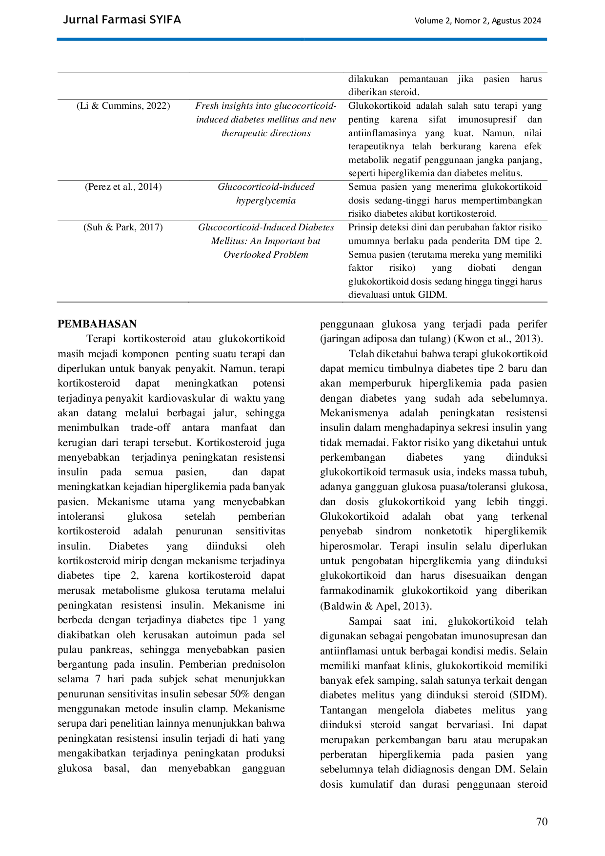 JURIS Review Artikel Pengaruh Glukokortioid Terhadap Glukosa Darah Pasien Diabetes Melitus Tipe 2
