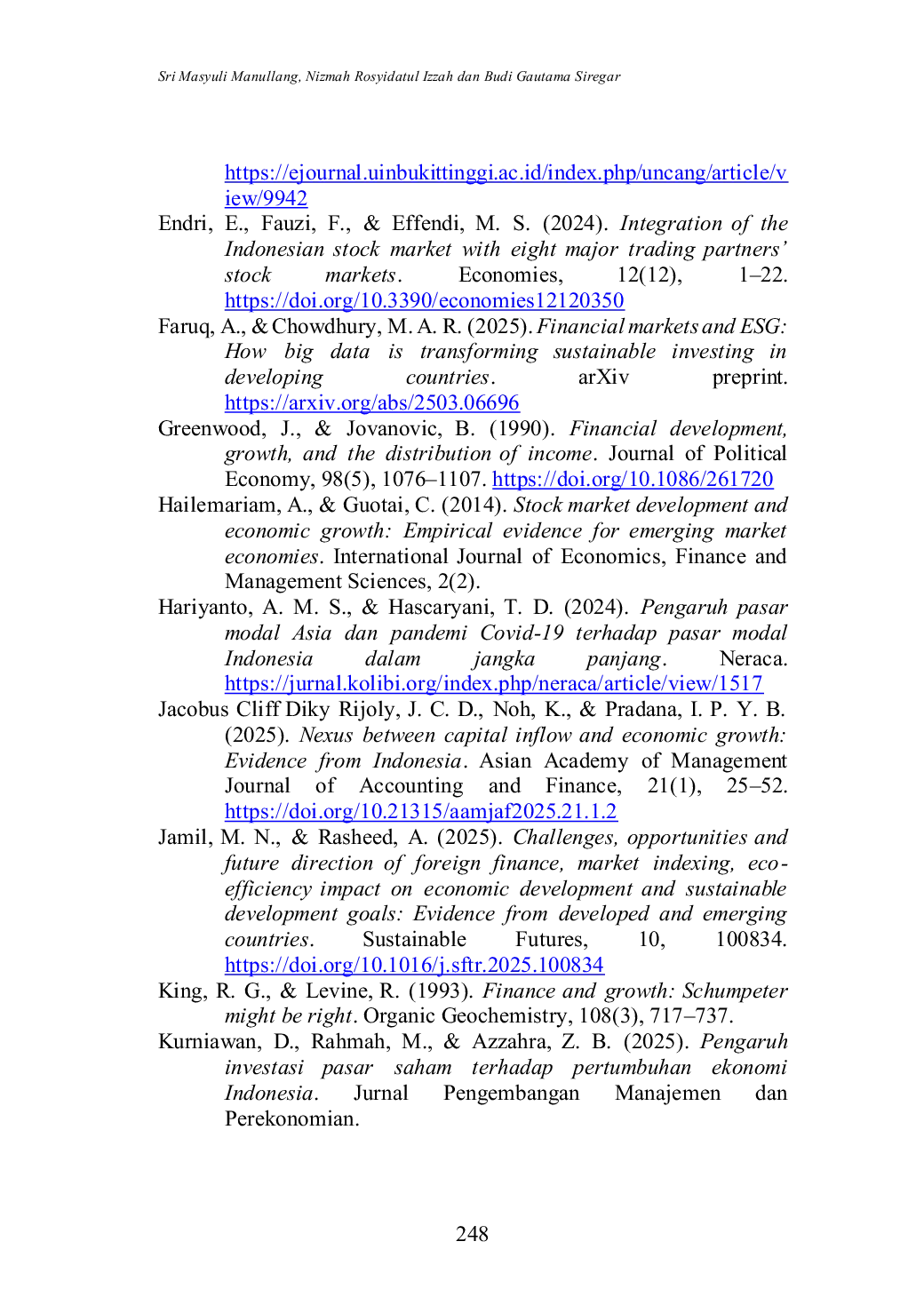 JURIS The Strategic Role of Capital Markets in Indonesia s Economic Growth