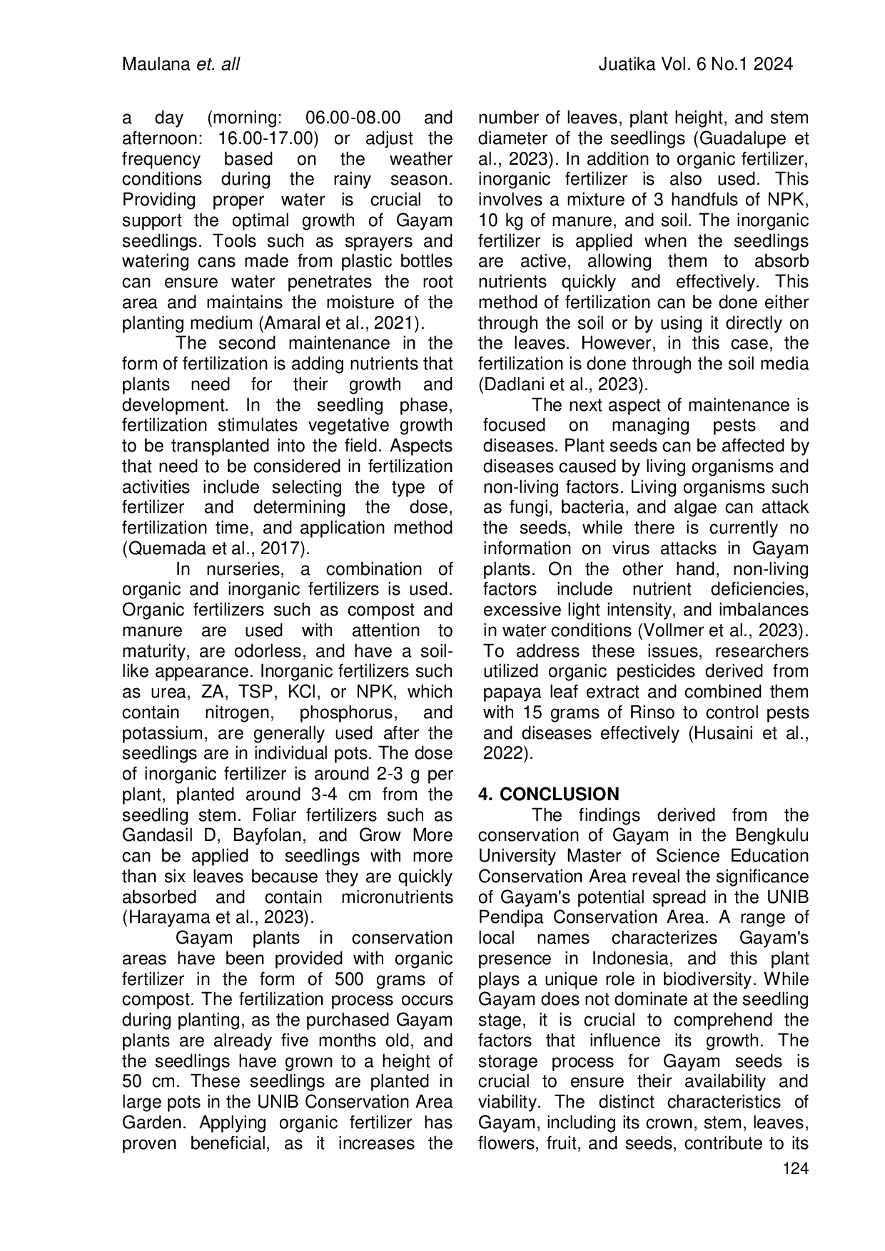 JURIS Exploration and characterization of Gayam Inocarpus fagifer Conservation foundation for sustainable tropical ecosystems