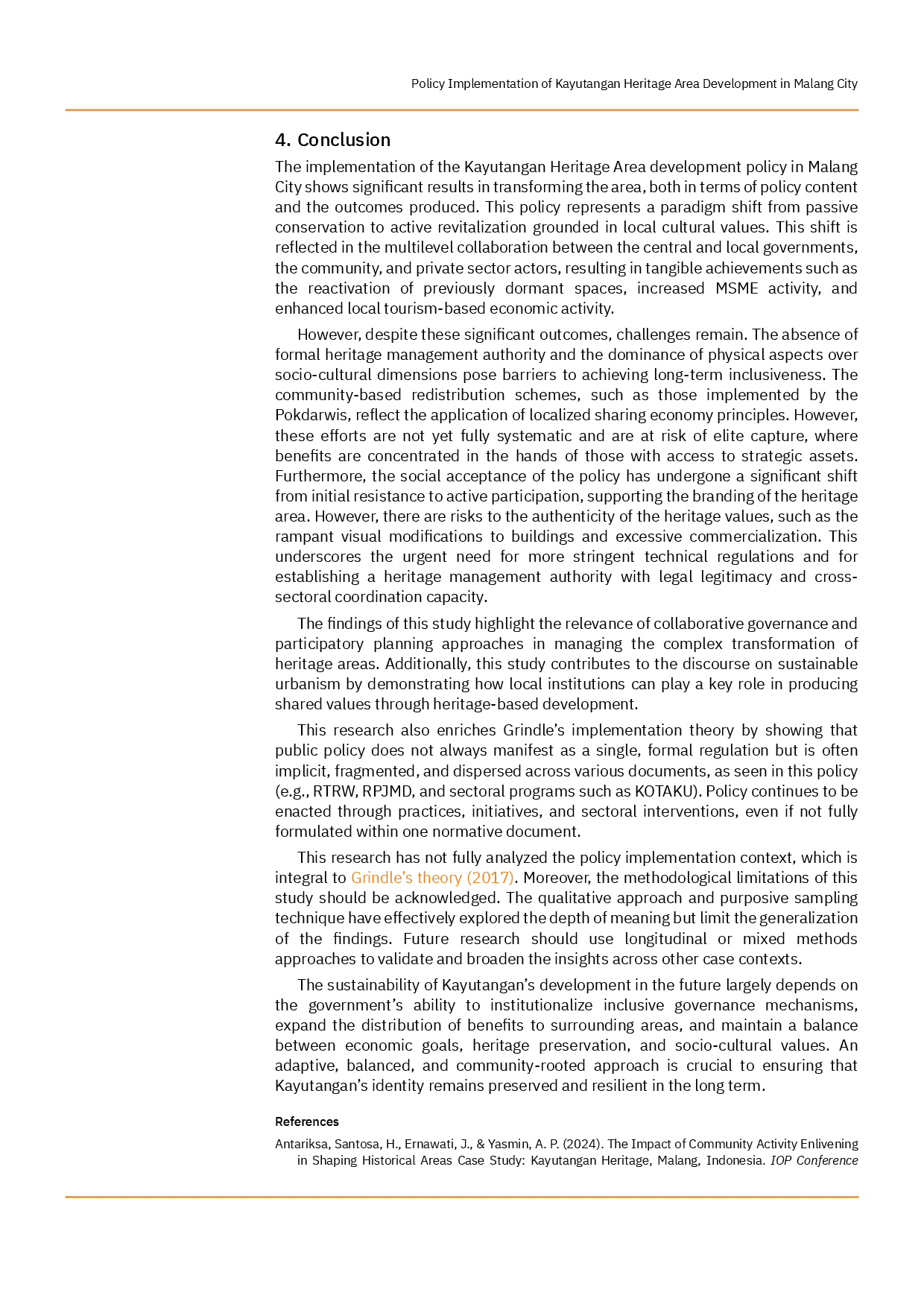 juris Implementasi Kebijakan Pengembangan Kawasan Cagar Budaya Kayutangan di Kota Malang