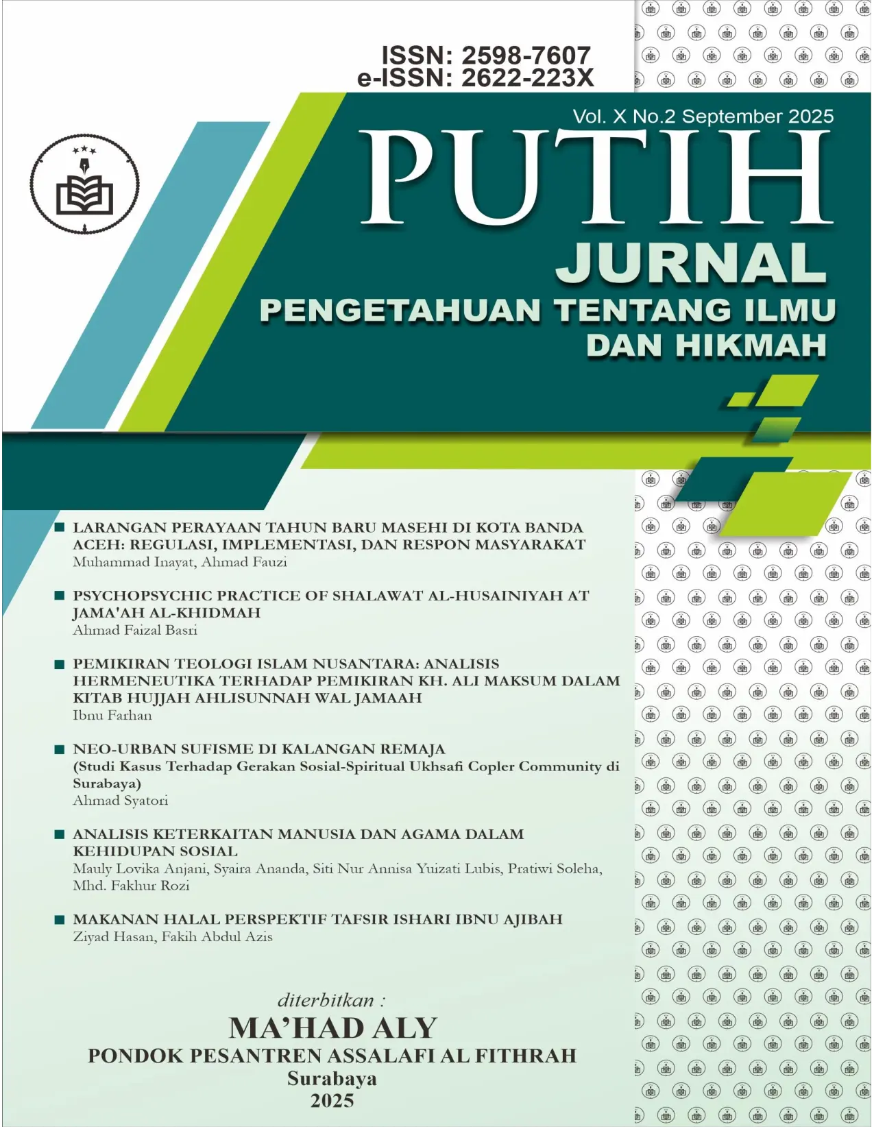 JURIS Makanan Halal Perspektif Tafsir Ishari Ibnu Ajibah