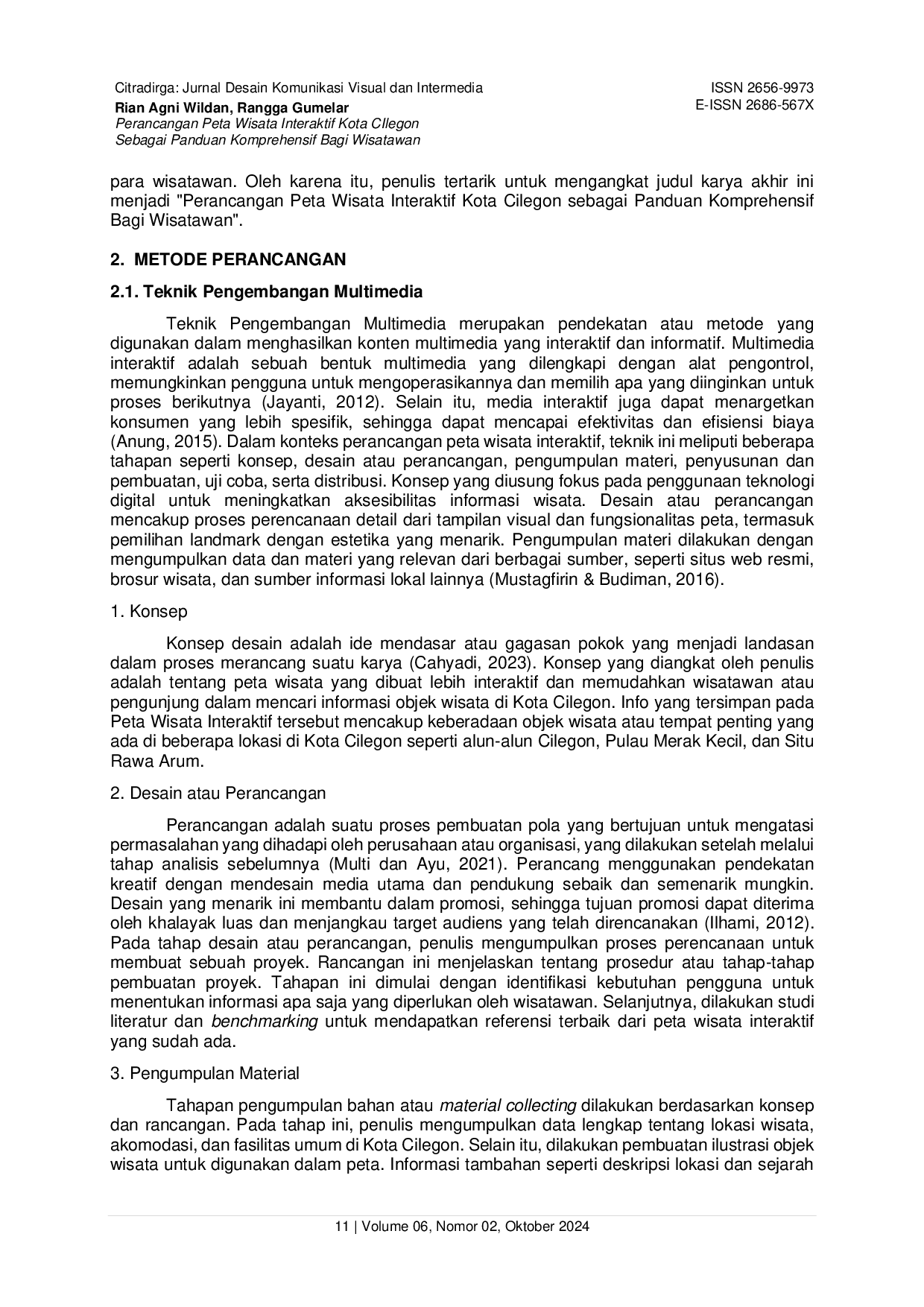 JURIS Perancangan Peta Wisata Interaktif Kota Cilegon Sebagai Panduan Komprehensif Bagi Wisatawan