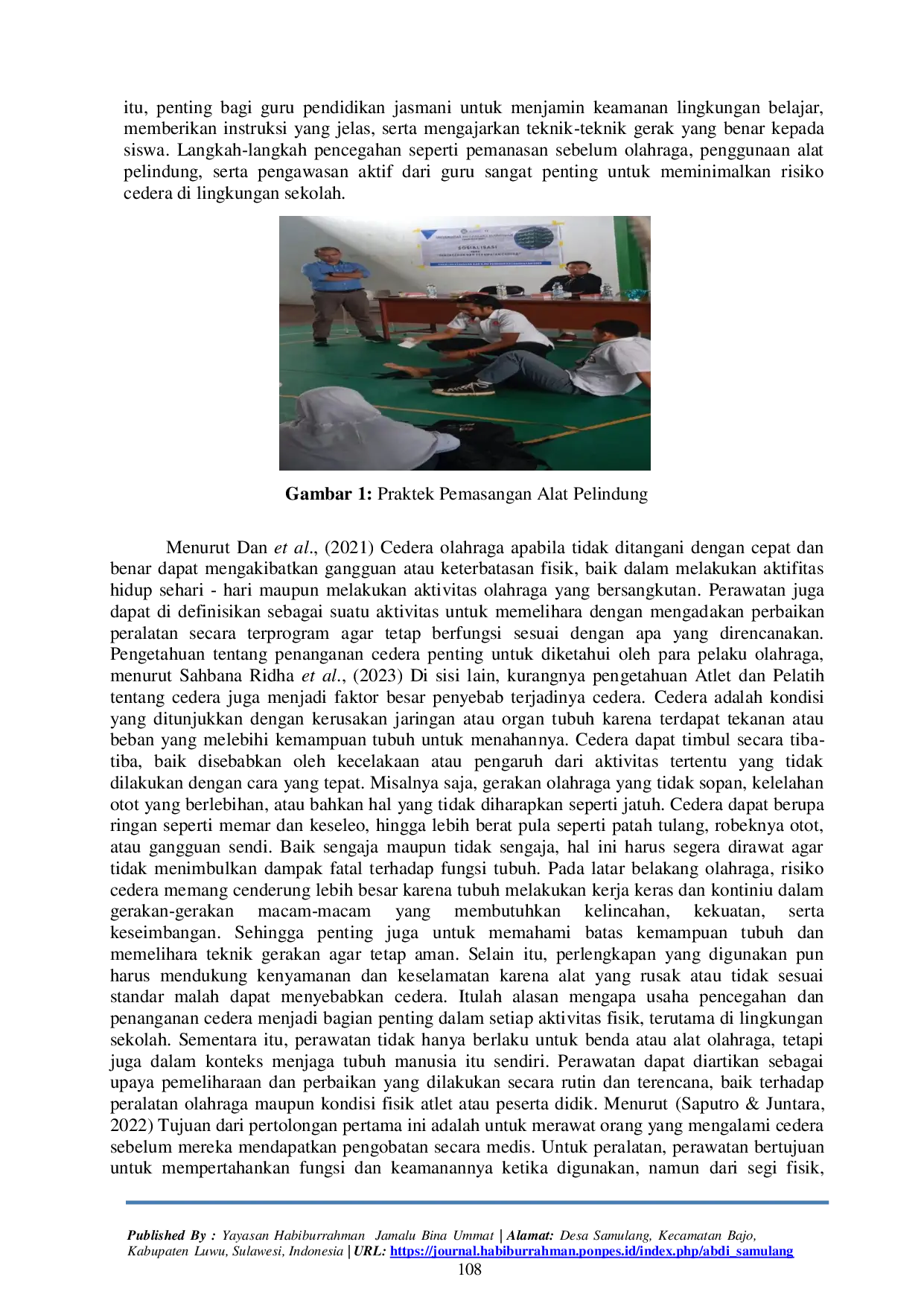 juris Socialization of Injury Prevention and Treatment at SMANKO South Sulawesi