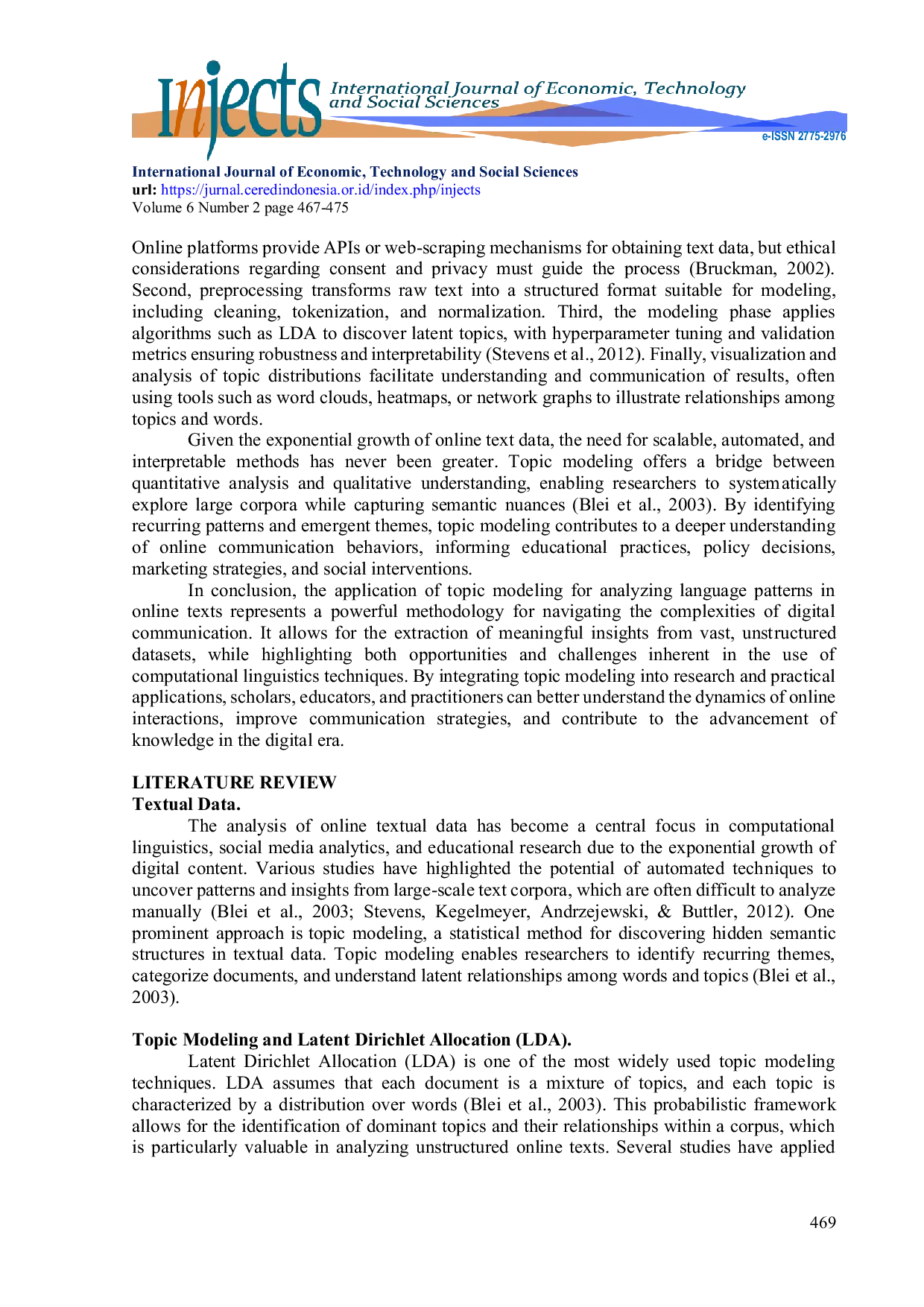 JURIS Topic Modeling For Analyzing Language Patterns In Online Texts