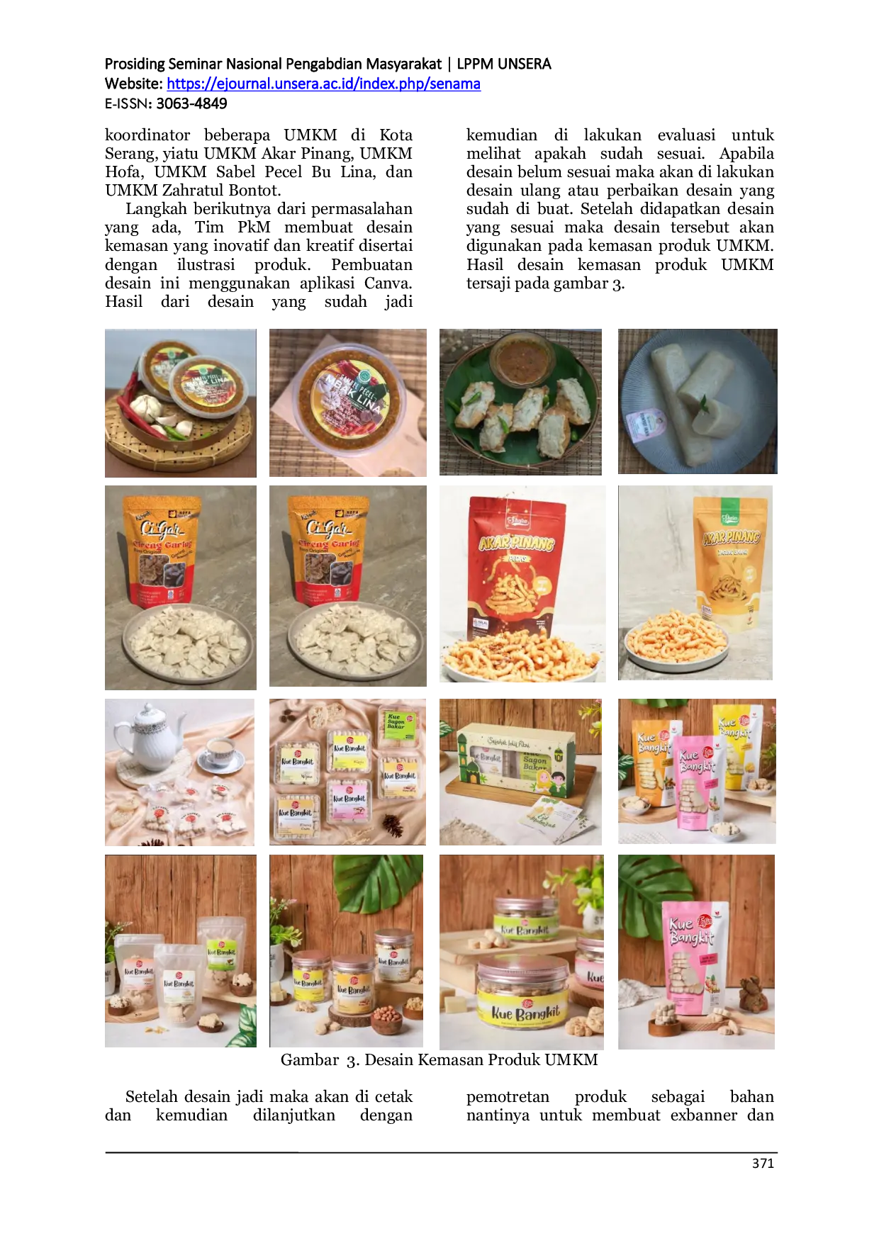 JURIS Desain Kemasan dan Katalog yang Inovatif Kreatif Guna Peningkatan Pemasaran Produk UMKM
