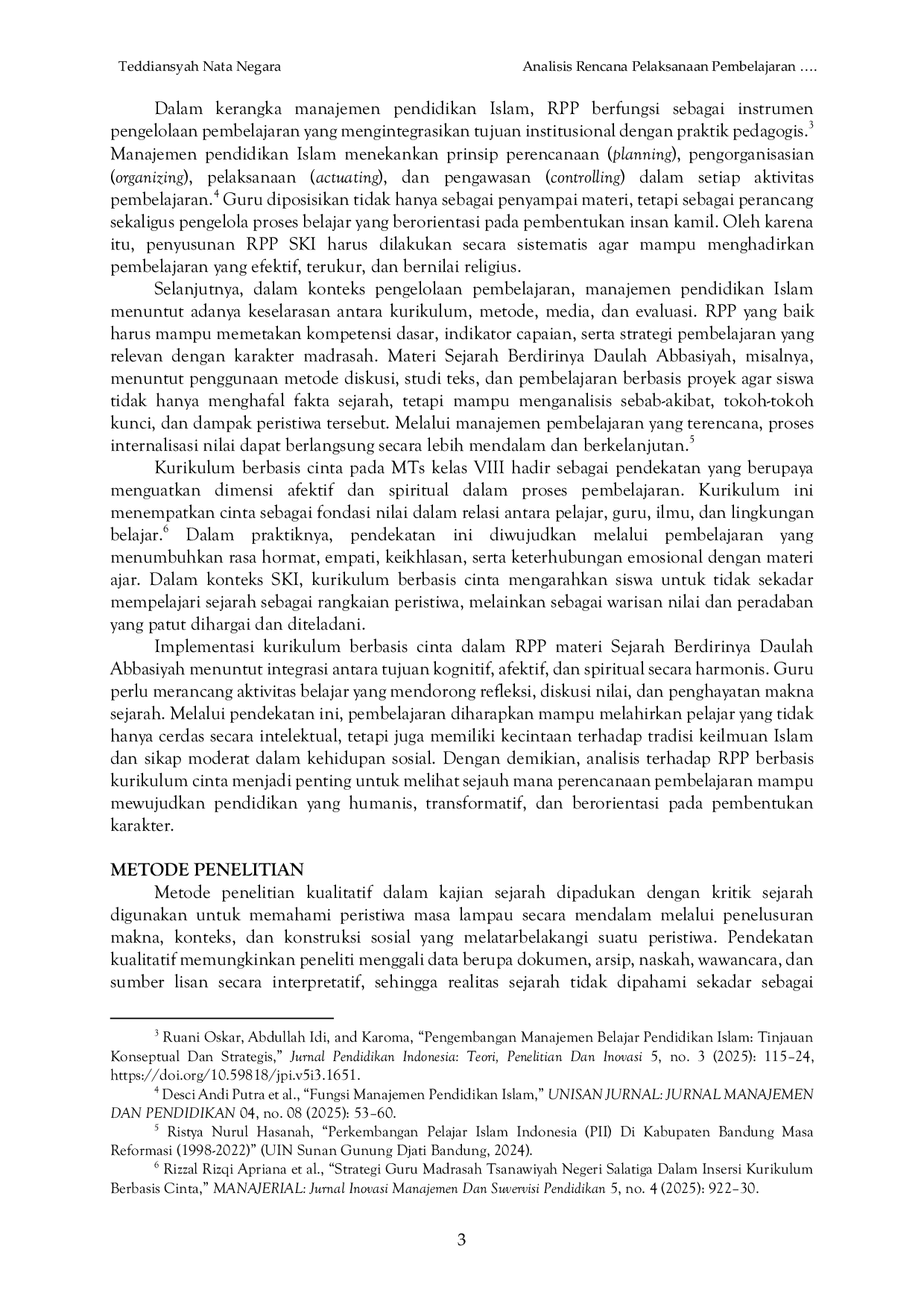 JURIS Analisis Rencana Pelaksanaan Pembelajaran Kurikulum Berbasis Cinta Pelajaran Sejarah Kebudayaan Islam Madrasah Tsanawiyah MTs Kelas 8 Sejarah Berdirinya Daulah Abbasiyah
