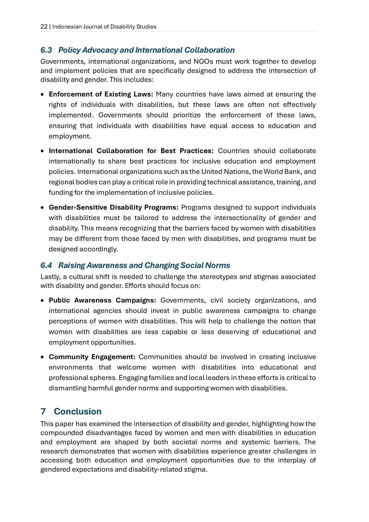 JURIS Disability and Gender Analyzing the Double Disadvantage in Education and Employment