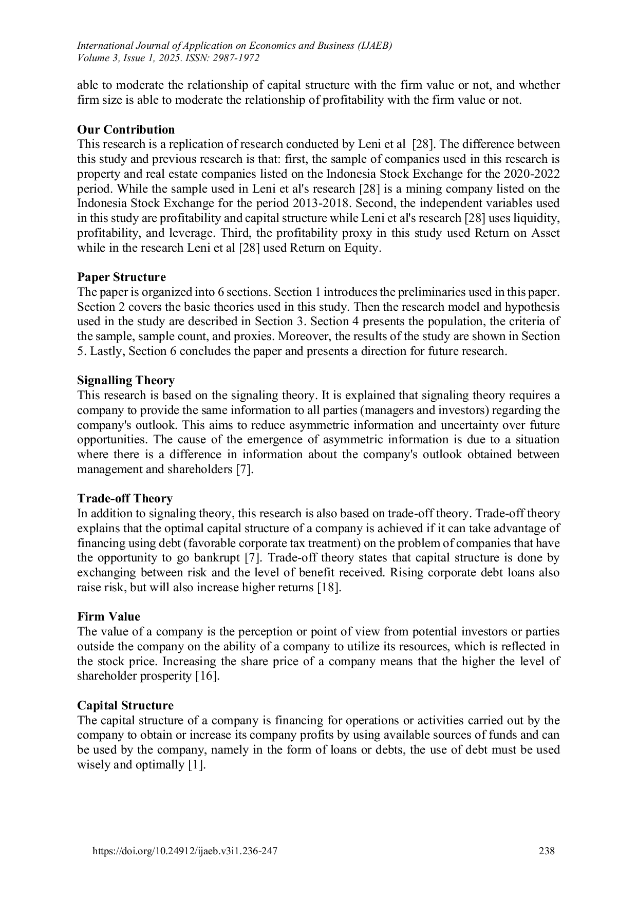 JURIS Capital Structure And Profitability Influencing Firm Value Moderated By Firm Size