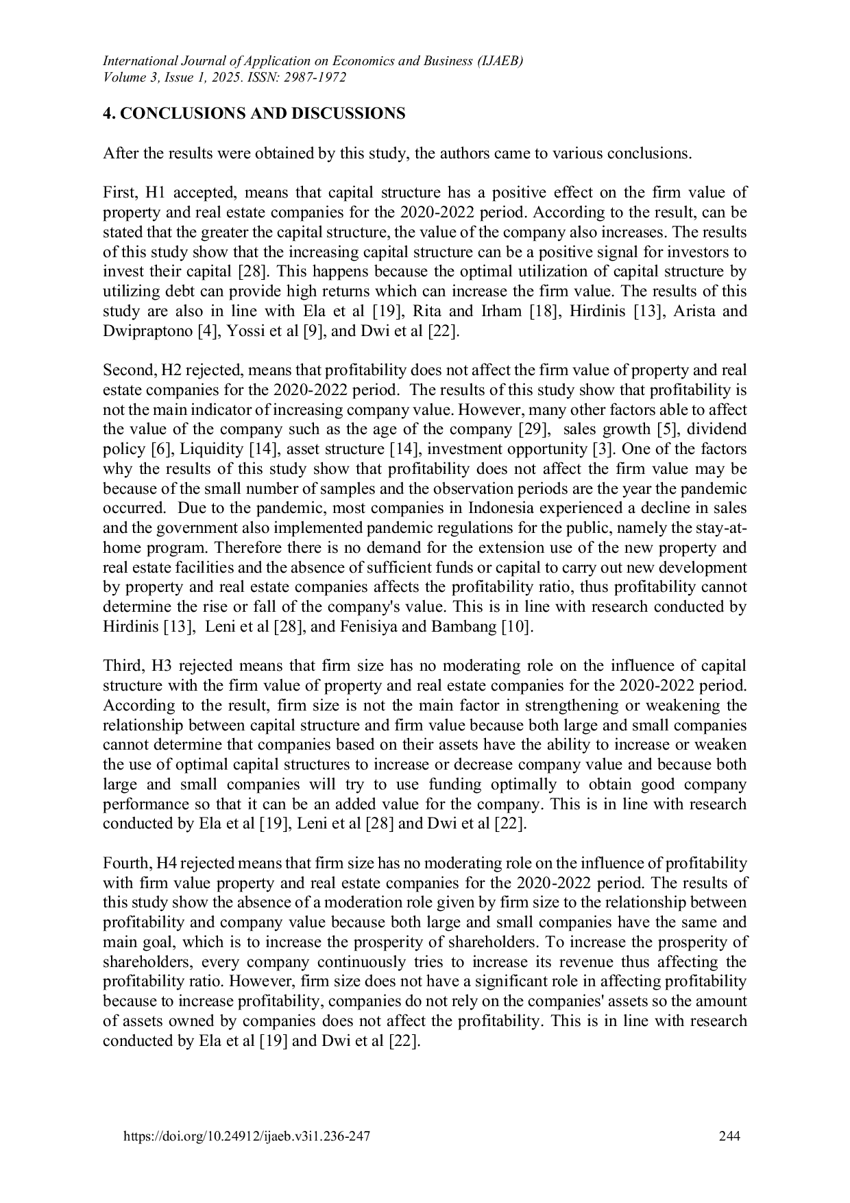 JURIS Capital Structure And Profitability Influencing Firm Value Moderated By Firm Size