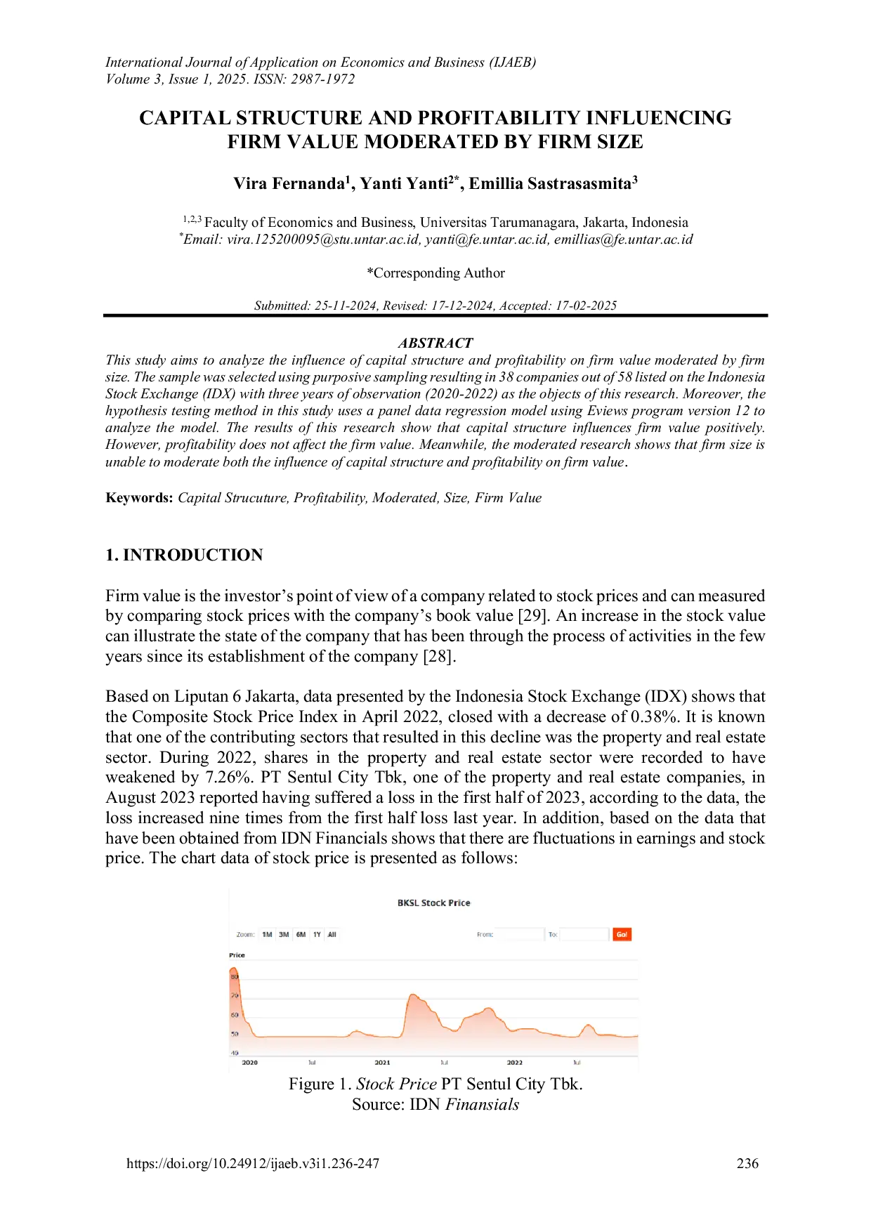 JURIS Capital Structure And Profitability Influencing Firm Value Moderated By Firm Size
