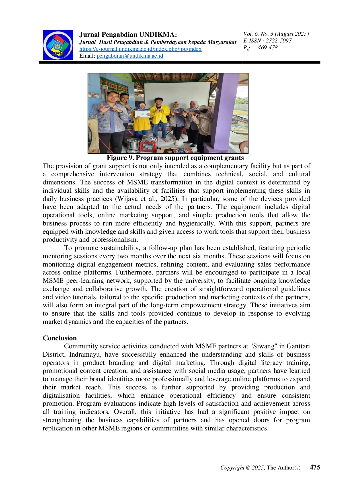 JURIS Branding and Digital Marketing Innovation for Siwang MSMEs Empowerment in Indramayu West Java